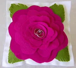rose ring pillow