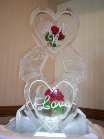 Wedding ice sculpture 
