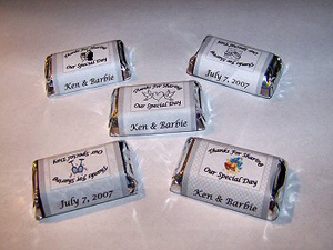 Personalized wedding candy - candy bars