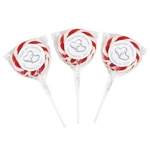 Personalized wedding candy - swirl pops