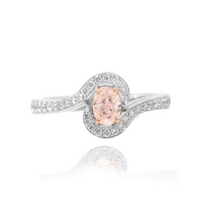 Pink diamond engagement ring